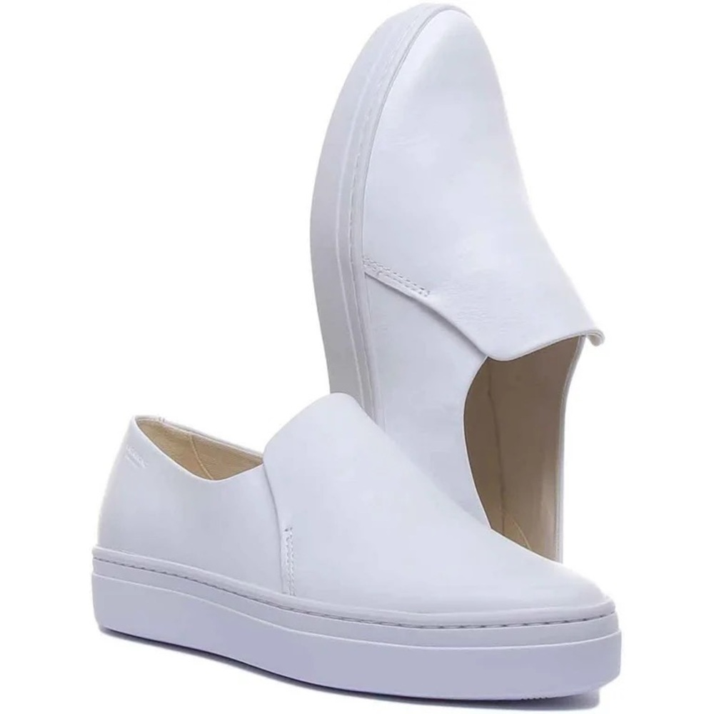 Vagabond Shoemakers Camille White Leather Slip-on Sneakers